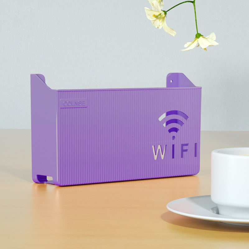 Explosive Wall Storage Box Wireless Wifi Tv Set-Top Box Router Rack Non-Perforated Storage Box Wall Hanging - Image 1