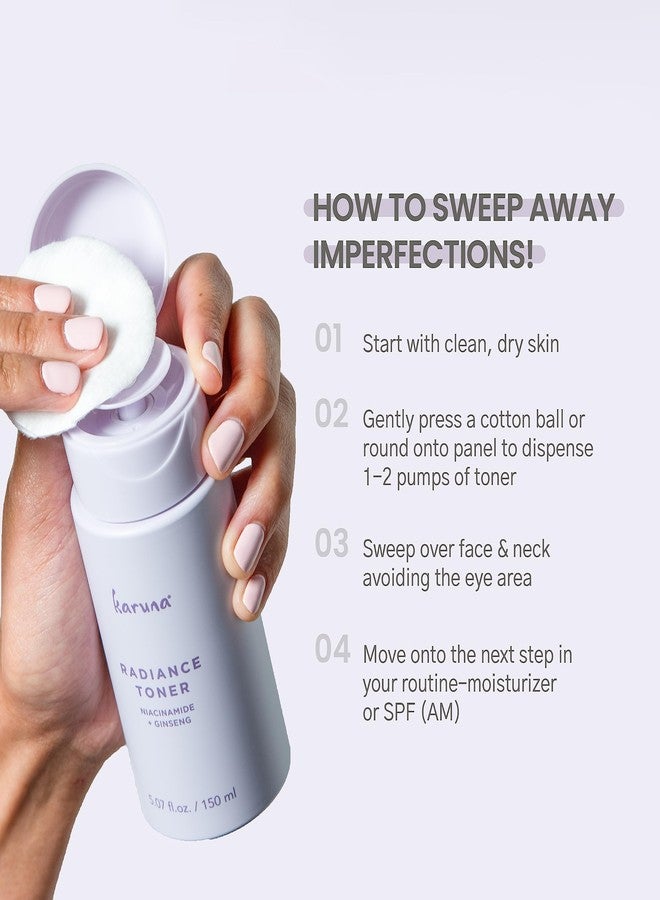 Karuna Hydrating Face Toner Anti Aging with Red Ginseng, Niacinamide & Paper Mulberry Exfoliating Facial Toner for Pore Minimization & Brightening Benefits for All Skin Types 150 ml - Image 4