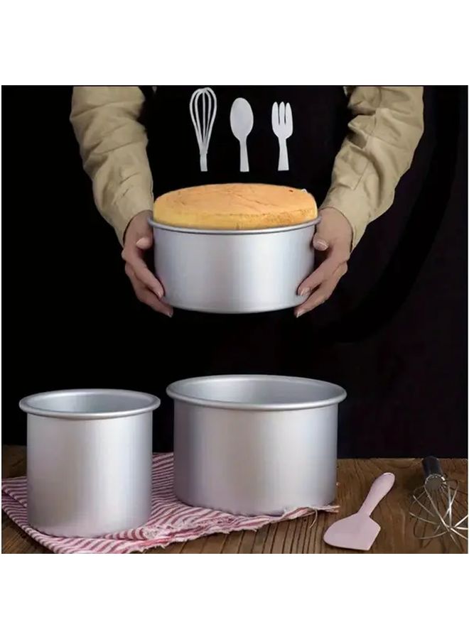 4 Inch Non Stick Aluminum Cake Pan With Removable Bottom 8mm Design - Image 1