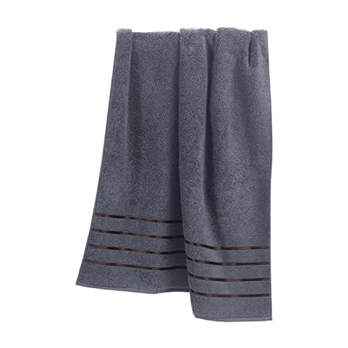 Spread Spain 100% Cotton Towels for Bath, Roman Bath Towel - Soft, Fluffy and Absorbent, 600 GSM, Medium Towels for Bath, 1 Piece Bath Towel for Men/Women, 60 cms x 120 cms - Charcoal Grey - Image 3