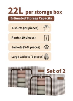 Cedarwave 2 Pack Storage Organizer for Clothes, Clothes Organizer, Wardrobe Organiser, Foldable Storage Box  - Image 5