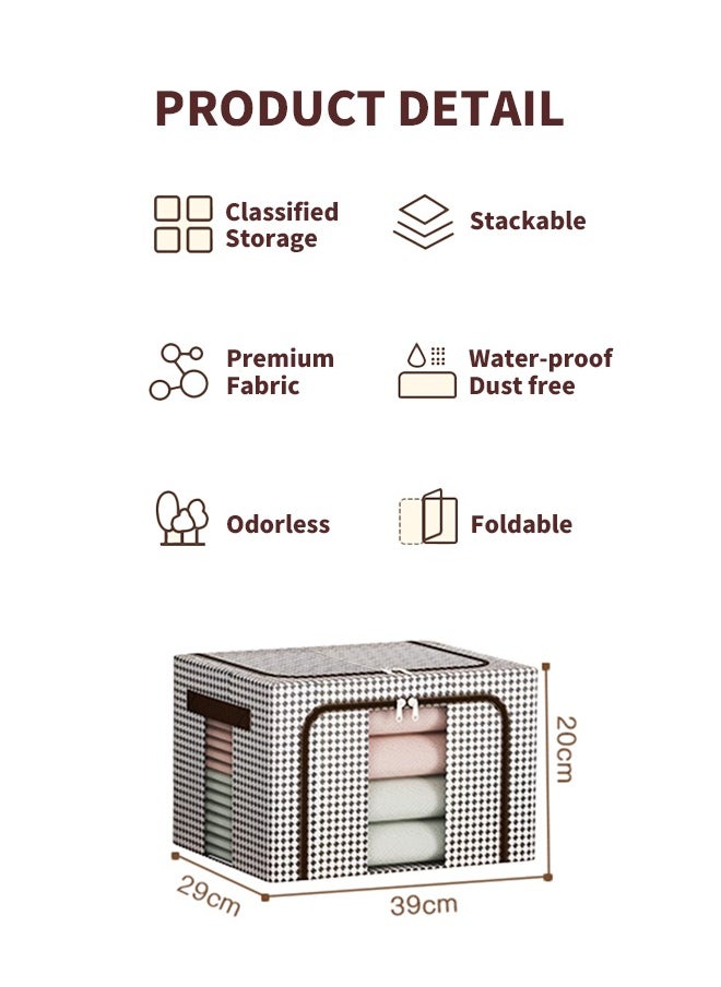 Cedarwave - 2 Pack Storage Organizer for Clothes, Clothes Organizer, Wardrobe Organiser, Foldable Storage Box - Image 1