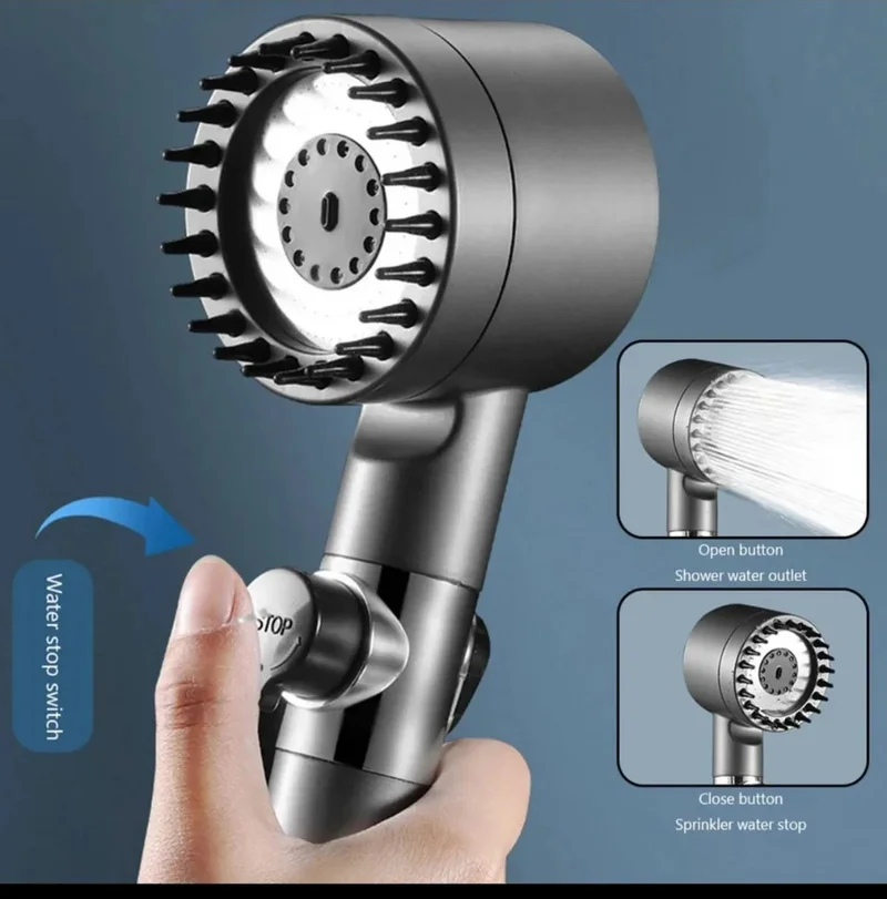 Dynamic Max Savings, 3 Functions, Start Stop Button, Filter, Pressurized Massage Effect Shower Head