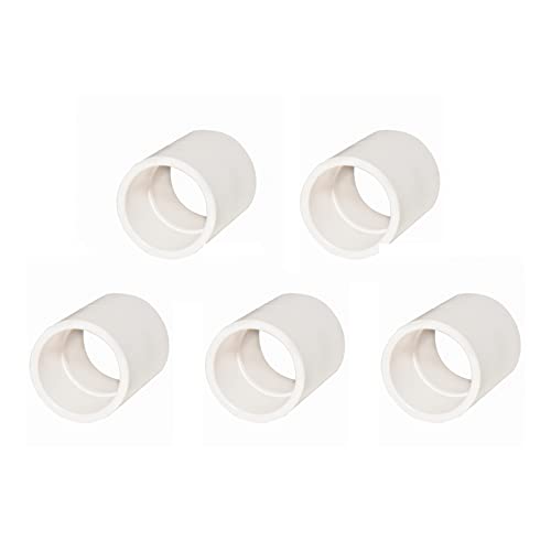 FangKingNo 5pcs 1.5Inch PVC Pipe Coupling Adapter Pipe Fittings Couplers (Slip to Slip) Schedule 40 Easy to Install,and High Tensile for Home or Industrial Use White (Pack of 5) - Image 1