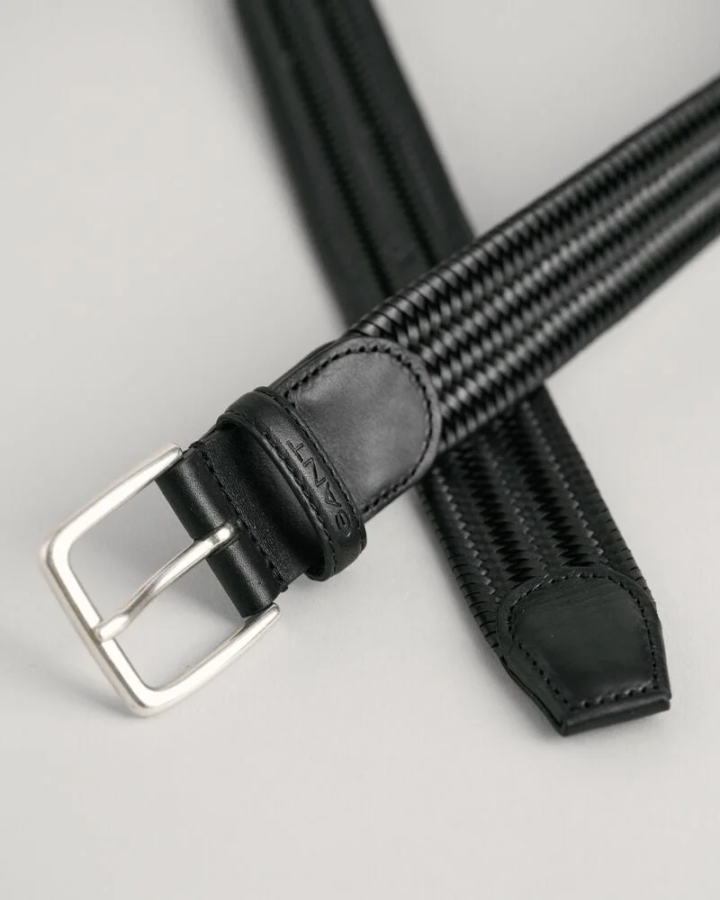 GANT Braided Elastic Leather Belt