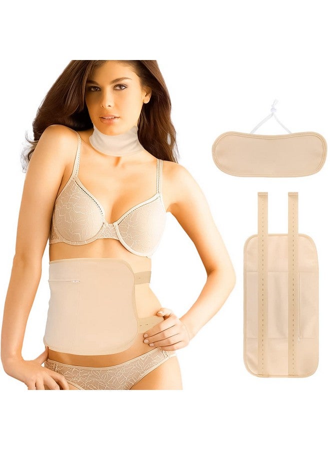 MAYCREATE® Castor Oil Pack, Adjustable Reusable Organic Castor Oil Pack Kit, Castor Oil Packs for Liver Detox Waist and Thyroid Neck, Castor Oil Pack Wrap with Adjustable Elastic Strap - Image 1