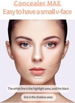 QIC Ploy 101 Stick Double ended 2 in1 Highlight Contour Highlighter Makeup Stick Eye Concealer Stick Facial Highlighter Makeup Mineral Contour Concealer Stick Palette Concealer Shadow Pen 02  - Image 5