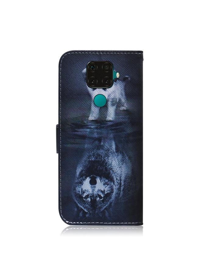 اس-توب جراب لهاتف Huawei Nova 5i Pro/Mate 30 Lite، جراب جلدي من البولي يوريثان قابل للطي أفقيًا بنمط رسم ملون مع حامل وفتحات للبطاقات ومحفظة - Image 3