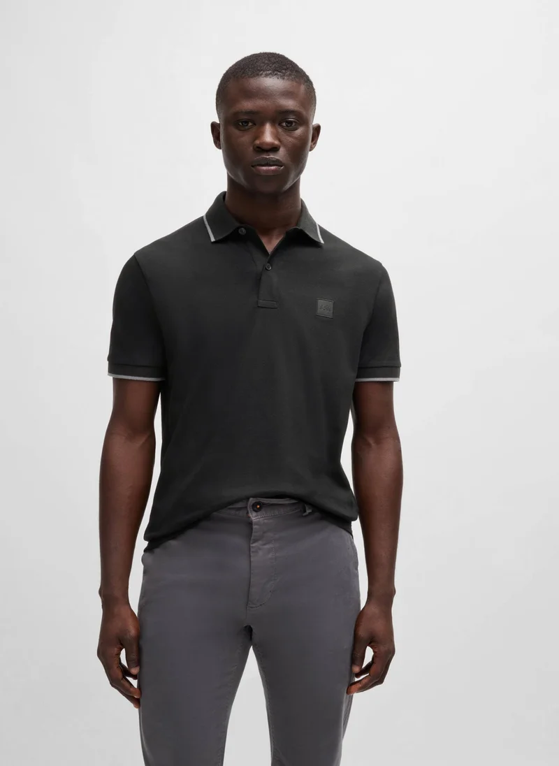 بوس Slim-fit polo shirt in stretch-cotton piqué