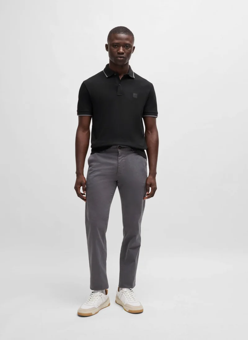 بوس Slim-fit polo shirt in stretch-cotton piqué