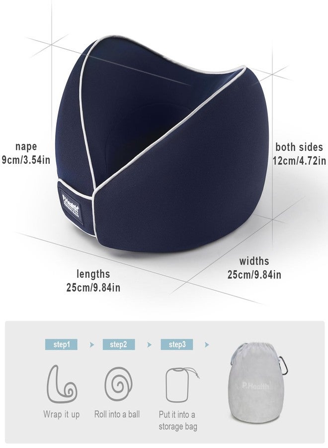 Back2 Travel Pillows for Airplanes, Memory Foam Neck Pillow for Traveling, Ergonomic Design Travel Neck Support with Storage Bag, Quick Rebound Airplane Pillow, Travel Essentials (Grey) - Image 3