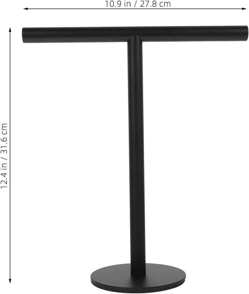 All temp range compatible build VICASKY 304 Stainless Steel Towel Stand Towel Rack Round Base Black T-Shaped Bathroom Vanity Countertop for Home and Rv User tested optimized build Classic practical design Modern warehouse management All item simple matching build Freeze crack proof Gulf climate upgraded quality Upgraded classic design Anti slip Assorted natural tone picks KSA stocked goods Low dust buildup Temp & permanent project compatible Leakproof sealed Long term heavy use compatible Fast & slow shipment compatible Fine detail All-round applied quality Stable domestic stock KSA market popular practical build Multi-market matching options Multi warehouse process Global upgraded economical craftsmanship Modern look Multiple local stock source - Image 2