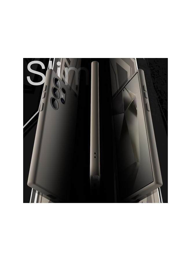 JETech Slim Fit Case for Galaxy S24 Ultra 5G, Camera Lens Full Protection, Soft TPU Thin Protective Phone Cover with Matte Finish, Shockproof (Titanium Grey) - Image 3