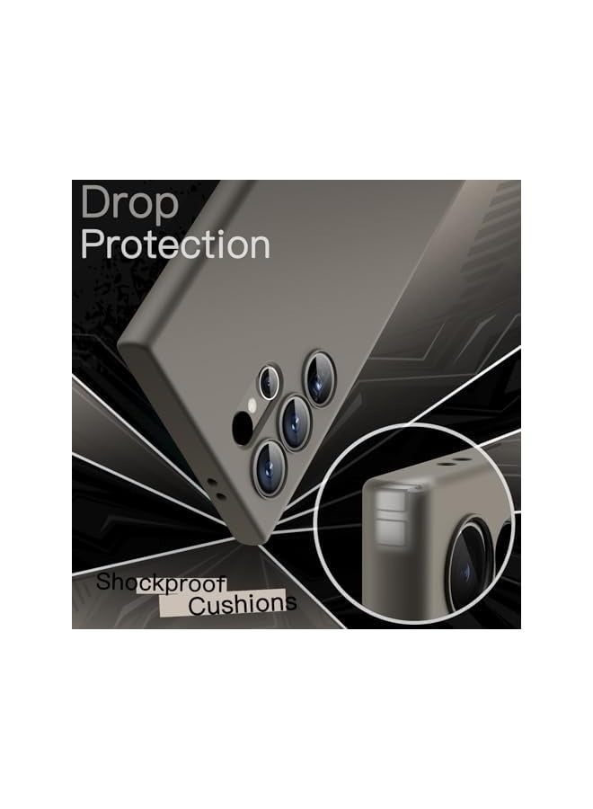 JETech Slim Fit Case for Galaxy S24 Ultra 5G, Camera Lens Full Protection, Soft TPU Thin Protective Phone Cover with Matte Finish, Shockproof (Titanium Grey) - Image 4