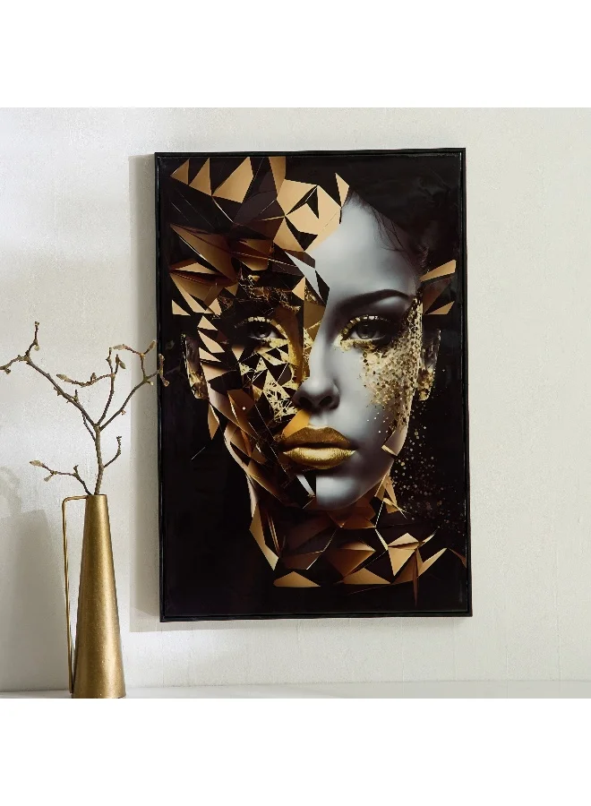 هوم بوكس لوحة فنية جدارية "Cyprus Odean Lady" بإطار مع لمسة فويل - 60x90x2.8 سم
