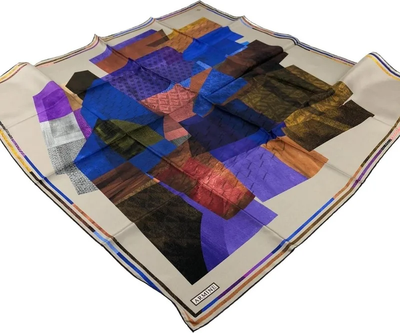 ARMINE Silk Scarf 9002D-51 - 2023 Winter Silk Twill