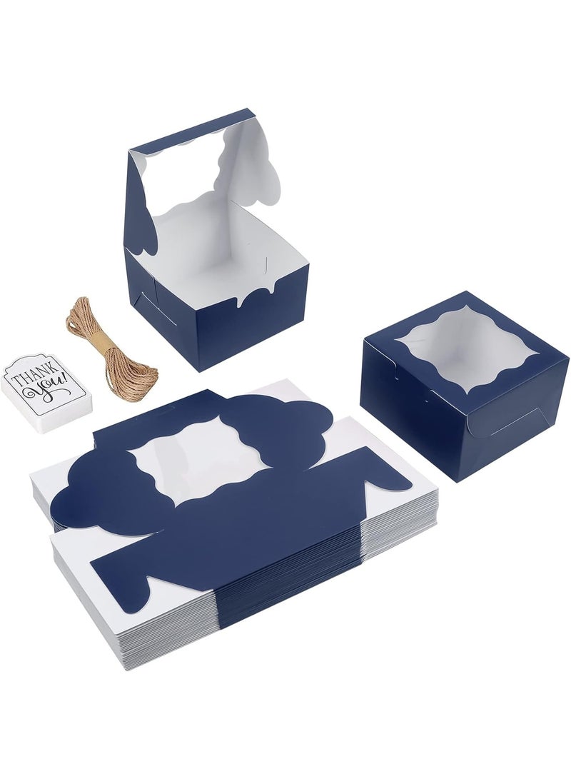 60 Pack Bakery Boxes with Window, Small Pastry Boxes for Candy, Dessert, Pastry, Donuts - Image 4