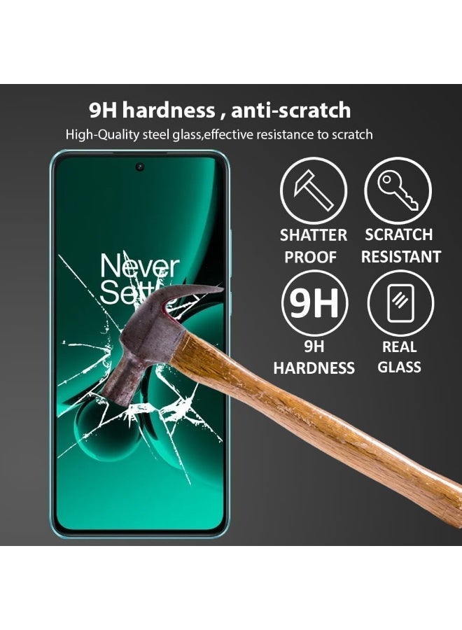 ميجوفاست واقي شاشة زجاجي مقوى لهاتف OnePlus NORD CE2، تغطية كاملة من الحافة إلى الحافة بإطار أسود - صلابة 9H، وضوح عالي الدقة، مقاوم للخدش، خالٍ من الفقاعات - Image 3