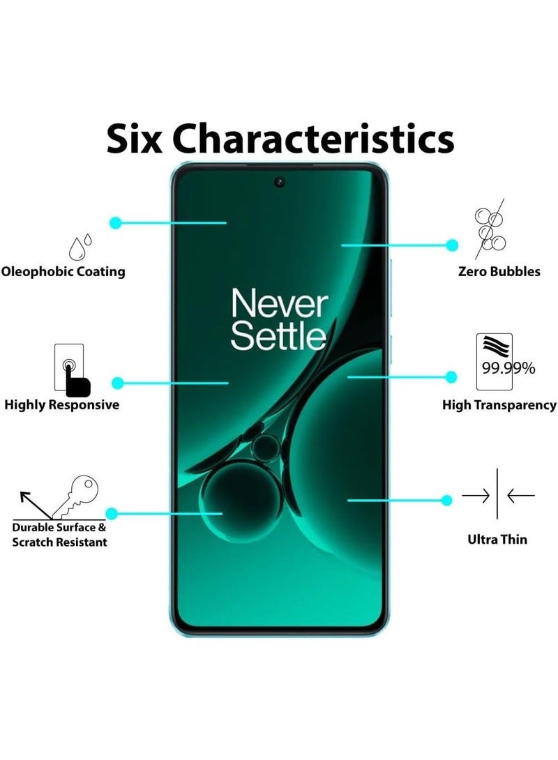 ميجوفاست واقي شاشة زجاجي مقوى لهاتف OnePlus NORD CE2، تغطية كاملة من الحافة إلى الحافة بإطار أسود - صلابة 9H، وضوح عالي الدقة، مقاوم للخدش، خالٍ من الفقاعات - Image 4