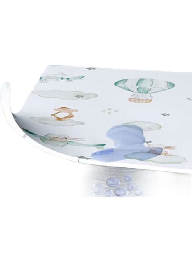Emxee Baby Waterproof Washable Diaper Pad, Large Size Leak-Proof Bed Mat For Infants And Children, Rainy Night Fairy Tale Design, 50X70Cm - Image 2