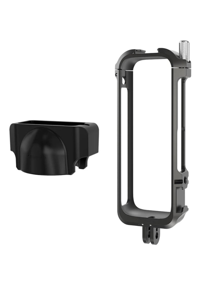 ماركة غير محددة إطار وقائي من سبائك الألومنيوم مقاوم للصدمات لكاميرا Insta360 X4 - حامل محمول متين ضد السقوط، خفيف الوزن وسهل الحمل، تصميم أنيق مناسب للسفر  - Image 3