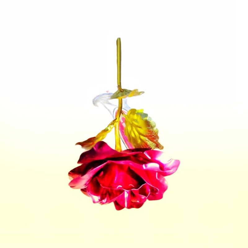 Lavanaya Silver Lavanaya Silver Artificial Red Rose Flower with Box and Carry Bag Elegant Decorative Piece for Home or Office Ideal Gift for Someone Special 30x10x8 cm Red 100 g  - Image 4