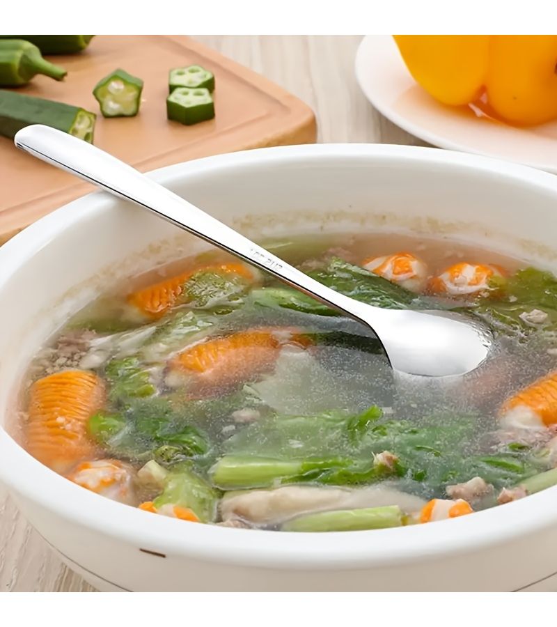 Large Heavy Duty Golden Stainless Steel Serving Ladle Spoon Professional Grade Long Handle Soup Ladle Round Head For Hot Pot Stirring Serving Soup Sauce Gravy Thickened For Home Restaurant Use Flatware 1pc - Image 4