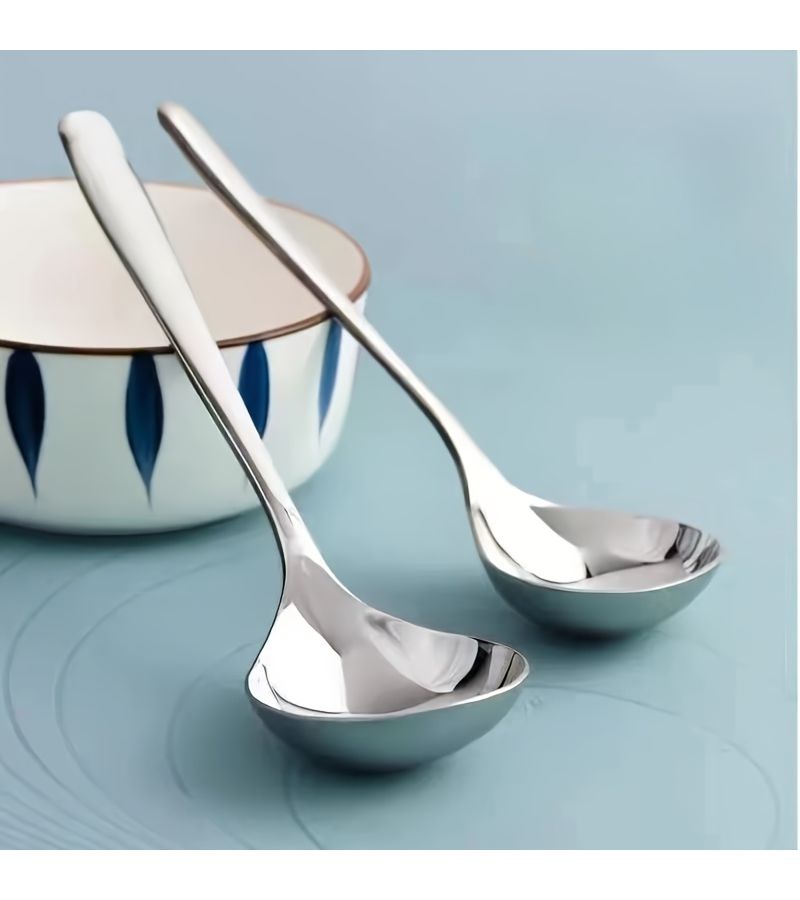 Large Heavy Duty Golden Stainless Steel Serving Ladle Spoon Professional Grade Long Handle Soup Ladle Round Head For Hot Pot Stirring Serving Soup Sauce Gravy Thickened For Home Restaurant Use Flatware 1pc - Image 5