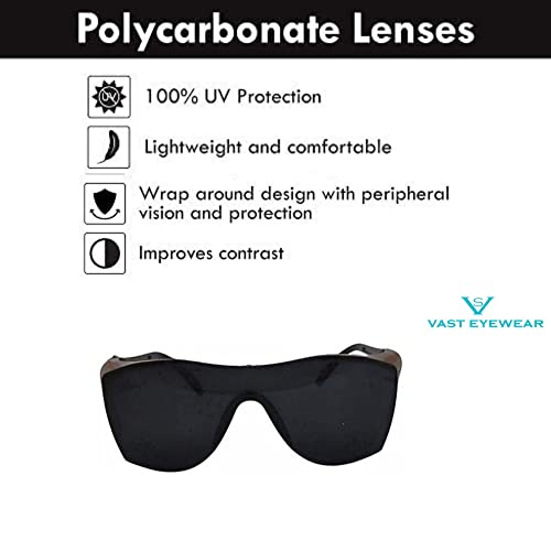 Vast SAFETY GOGGLES SAFETY GLASSES FOR BIKING, RIDING, FOR MEN, WOMEN, BOYS, GIRLS Welding, Laboratory, Blowtorch, Wood-working, Power Tool Safety Goggle (SAFETY GOGGLES NO.2) (BLACK- PACK OF 2) - Image 3