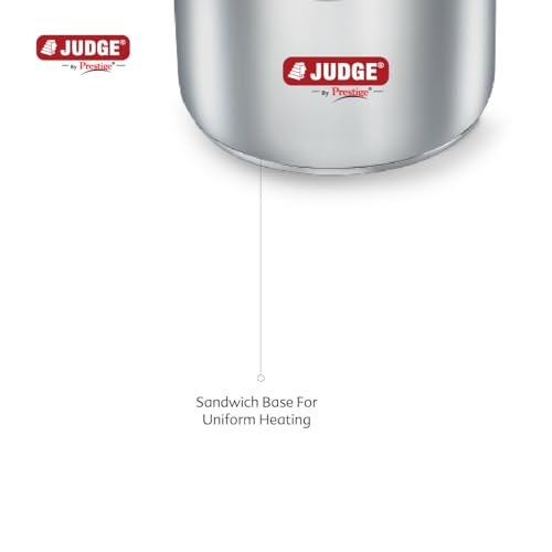 Judge by Prestige 16cm (2L) Classic Stainless Steel Sauce Pan with Glass Lid|Gas and Induction Compatible| - Image 5