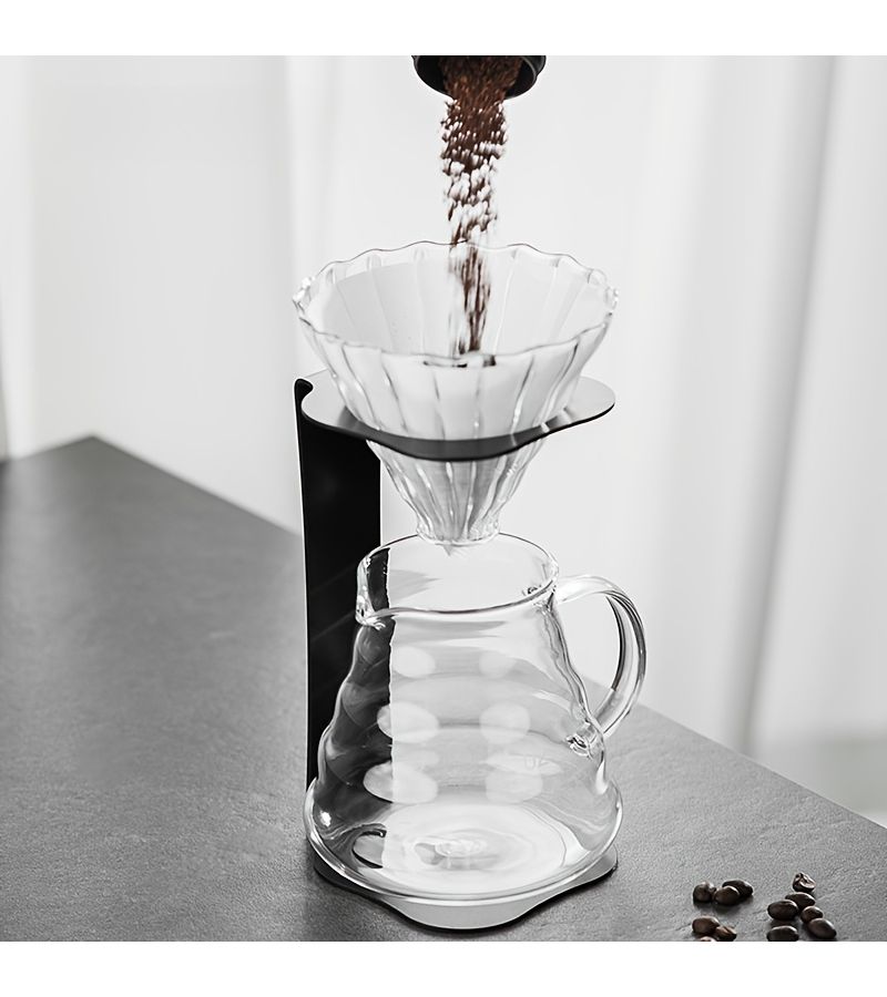 Metal Portable Filter Cup Holder 12 Months Universal Hand Brewed Coffee Rack Stand Black 1 Pack Iron Frame Only - Image 3