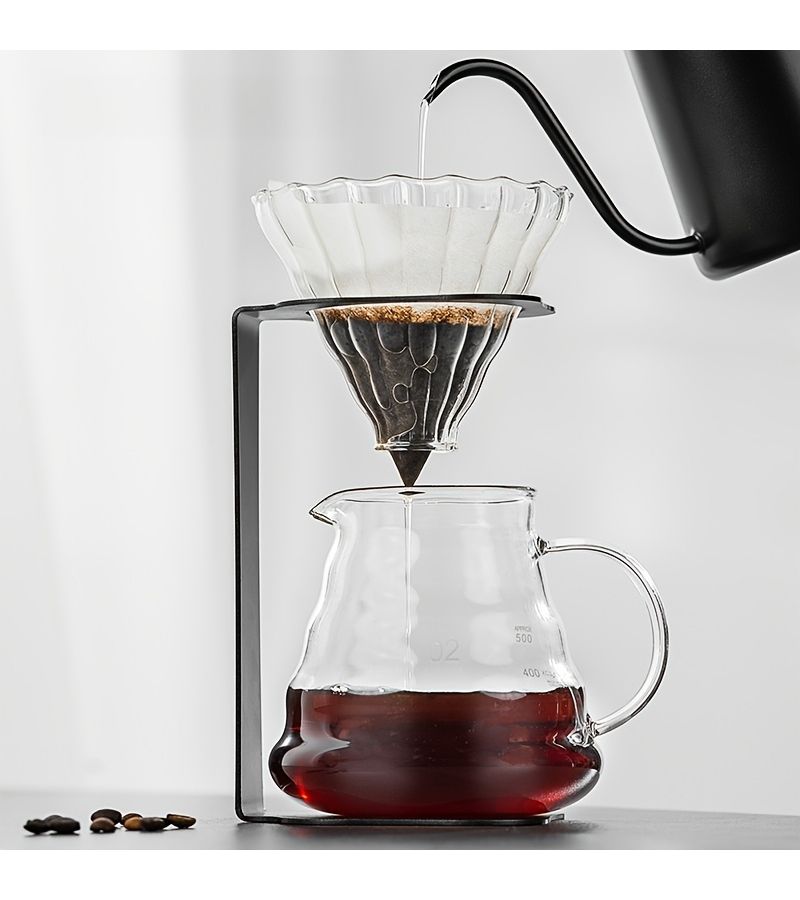 Metal Portable Filter Cup Holder 12 Months Universal Hand Brewed Coffee Rack Stand Black 1 Pack Iron Frame Only - Image 2