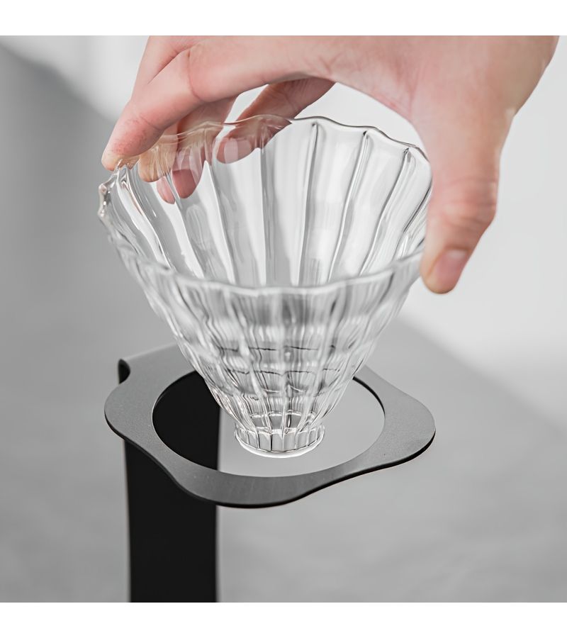 Metal Portable Filter Cup Holder 12 Months Universal Hand Brewed Coffee Rack Stand Black 1 Pack Iron Frame Only - Image 4