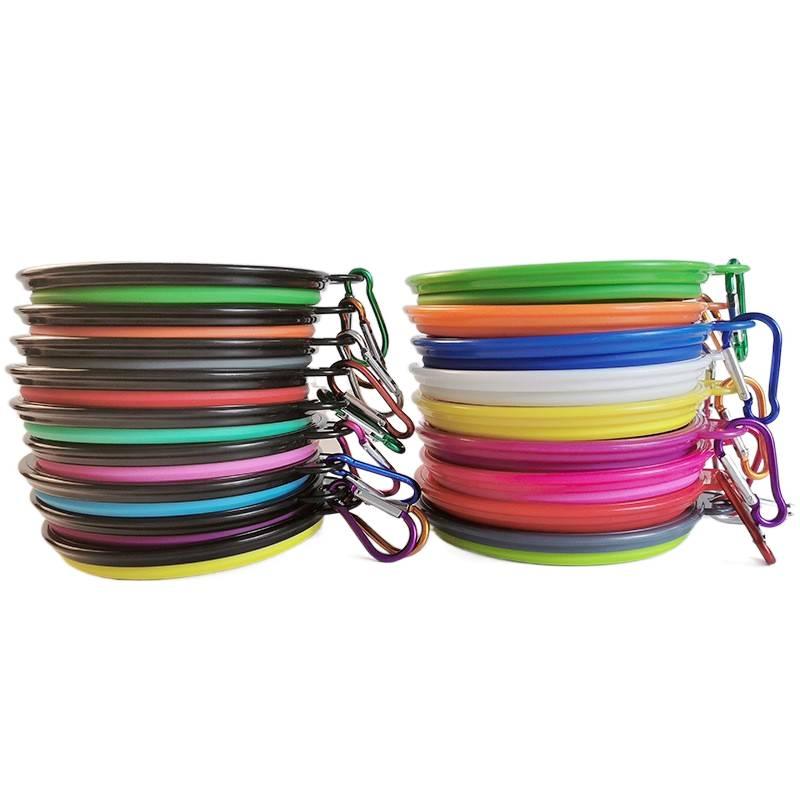 Collapsible Pet Bowl Silicone Design Portable Travel Build and Outdoor Use Portable Silicone in Red for dogs cats travel walks and outdoor - Image 2