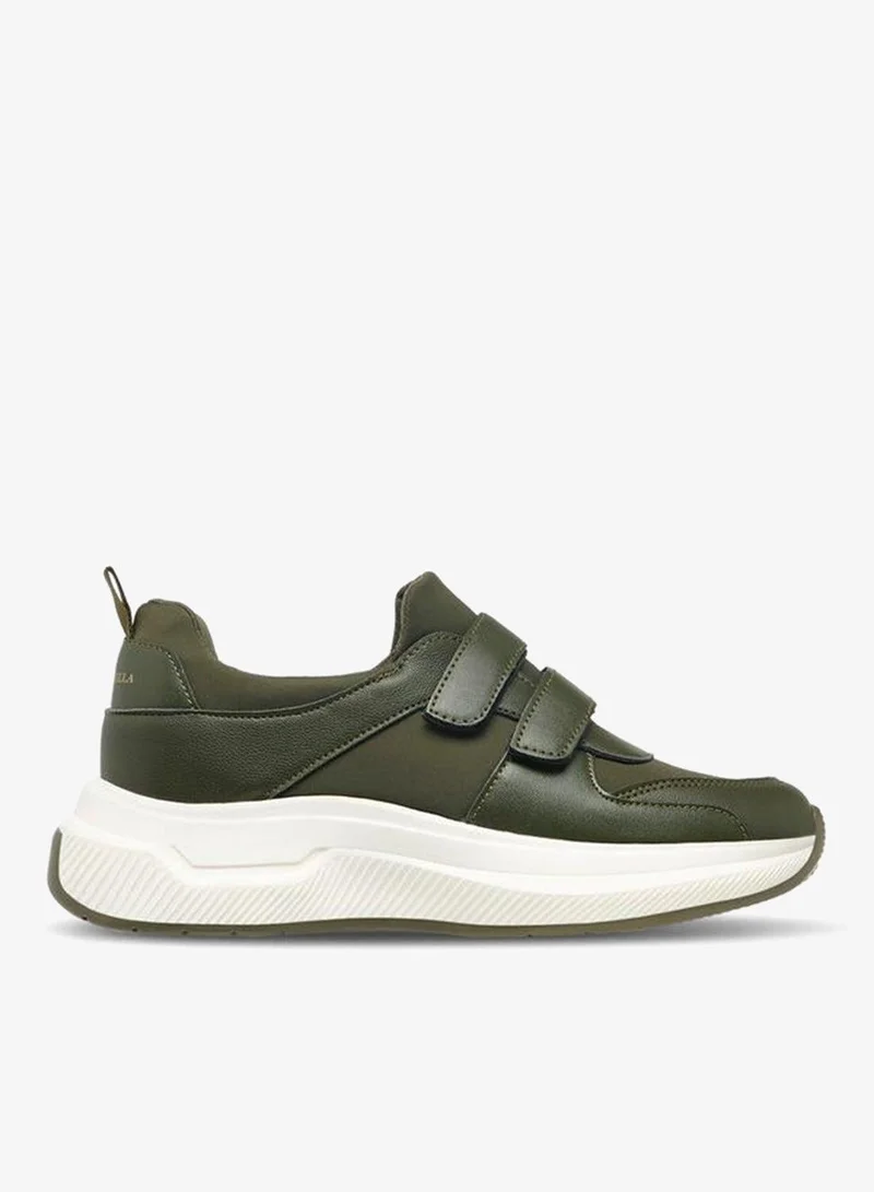 Flora Bella By Shoexpress Panelled Sneakers with Hook and Loop Closure