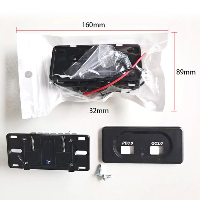 12 Volt USB Socket with Cap, Dual Port Quick USB Charge Adapters (PD&Type-C), for Cars Bus RV Boat ATV Truck (Panel Mount) - Image 4