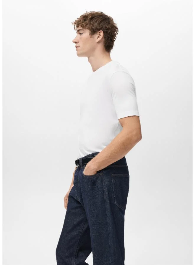 Mango Man  Pack of 2 stretch cotton t-shirts for Men | Best Price UAE