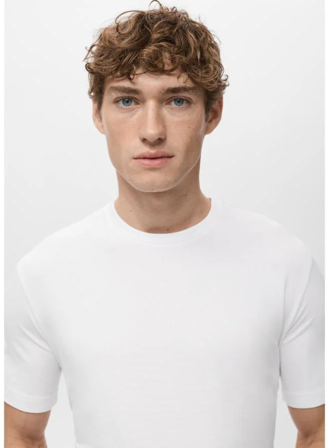 Mango Man  Pack of 2 stretch cotton t-shirts for Men | Best Price UAE
