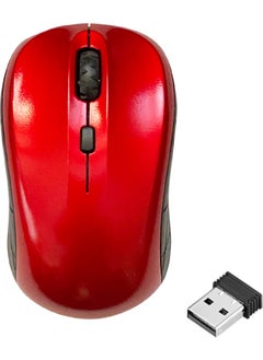Wozlo WZ-2818 Wireless 1600 DPI Wireless Optical Mouse Rubber Coating - Red  - Image 1