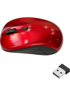 Wozlo WZ-2818 Wireless 1600 DPI Wireless Optical Mouse Rubber Coating - Red  - Image 2