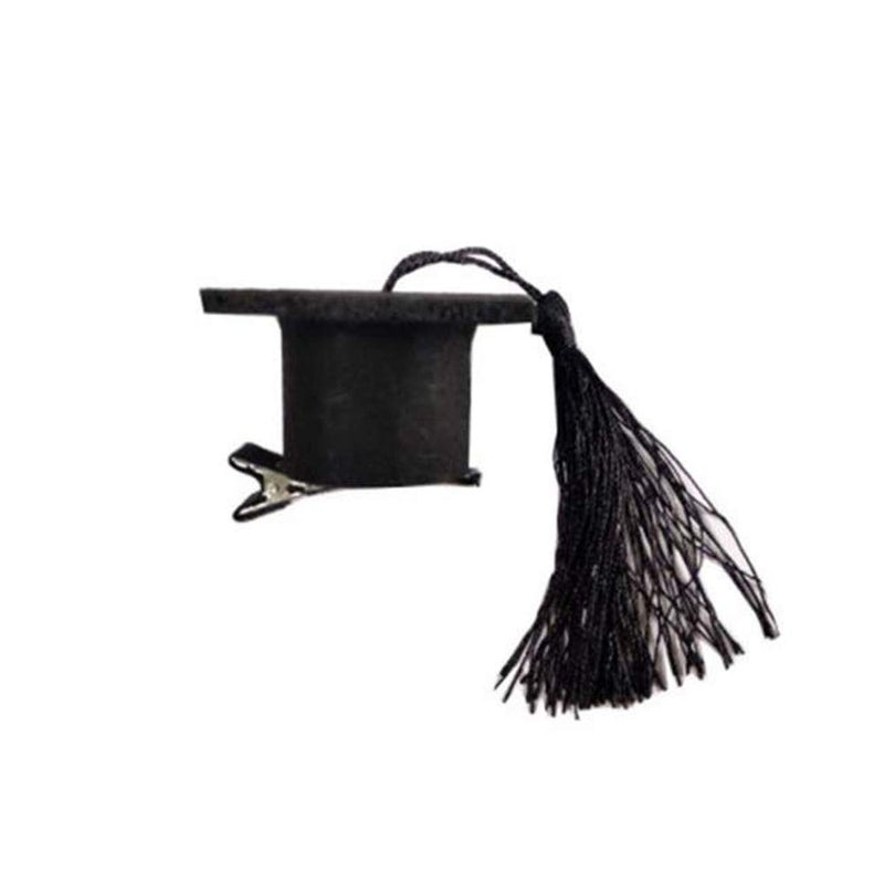 BinaryABC BinaryABC Graduation Hat Hair ClipMini Doctoral Cap Hair ClipGraduation Party Supply DecorationGraduation Hair Accessories Black 