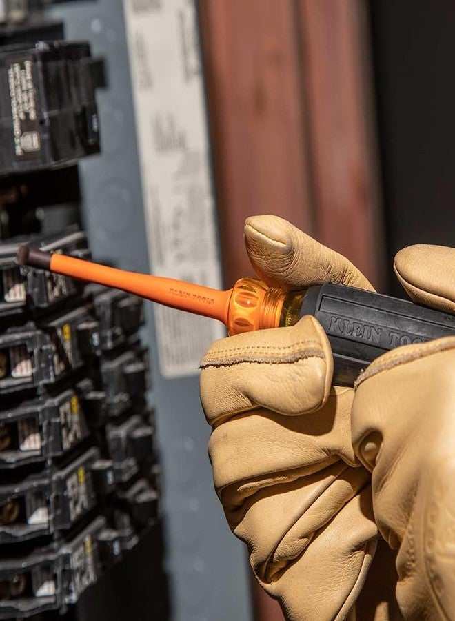 Klein Tools 6946INS 1000V Slim Tip Insulated Screwdriver, Made in USA, Screwdriver with 6-Inch Round Shank, #2 Square Tip, Cushion Grip Handle - Image 5