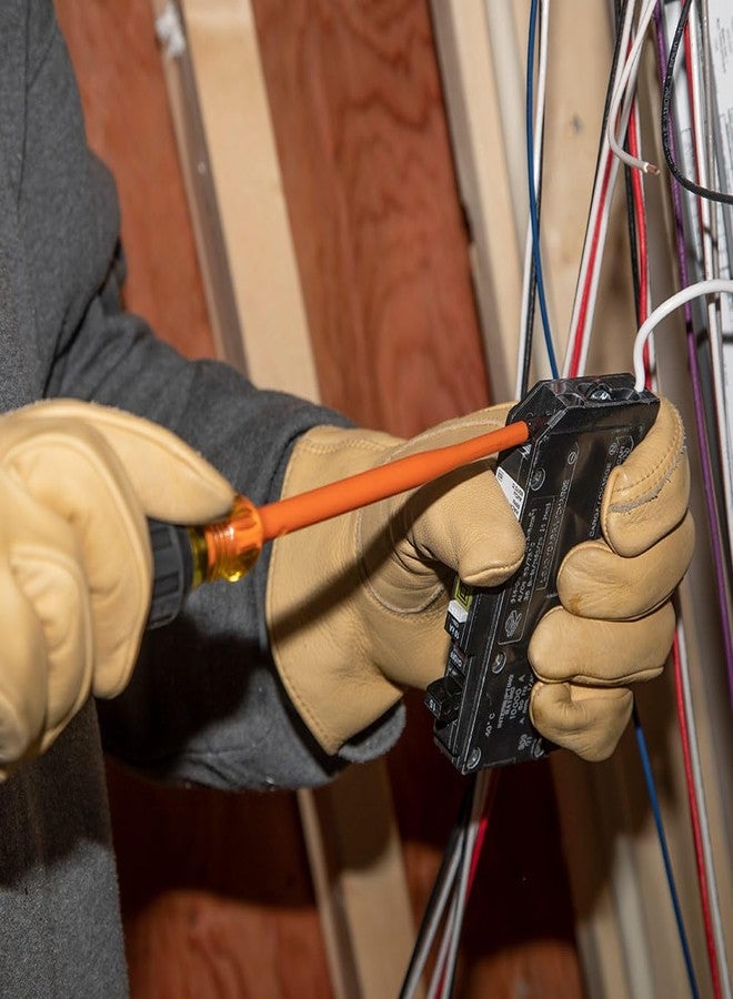 Klein Tools 6946INS 1000V Slim Tip Insulated Screwdriver, Made in USA, Screwdriver with 6-Inch Round Shank, #2 Square Tip, Cushion Grip Handle - Image 4