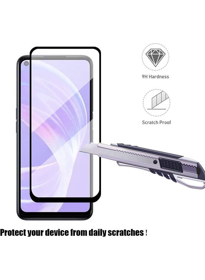 Pack Of 2 for Oppo Reno8 Z 5G Screen Protector 9H Hardness Full Coverage Screen Guard HD Ultra-thin Tempered Glass Screen Protector- Black