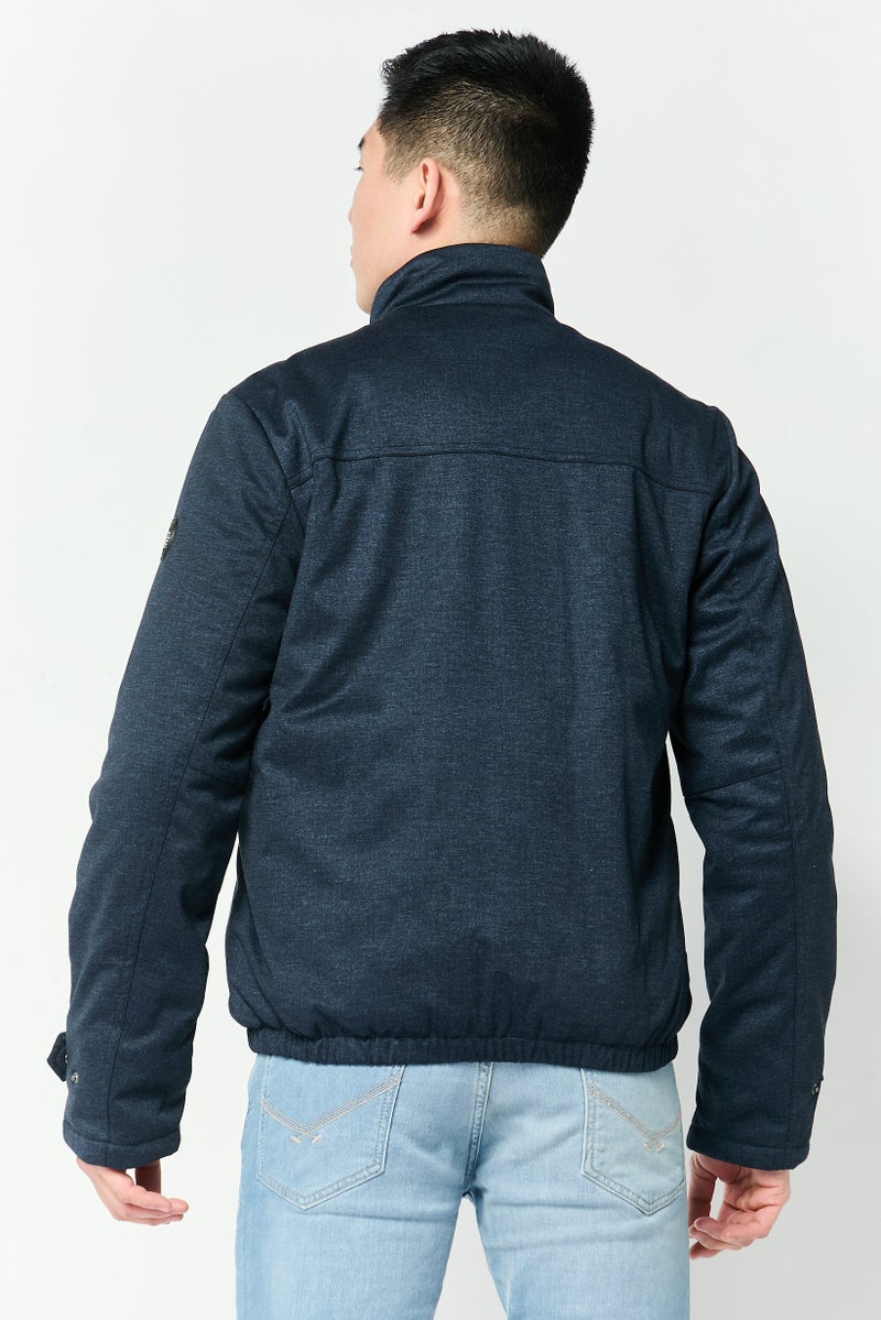 Harmont & Blaine Harmont Blaine Jeans Men Brand Logo Long Sleeve Bomber Jacket, Navy - Image 4