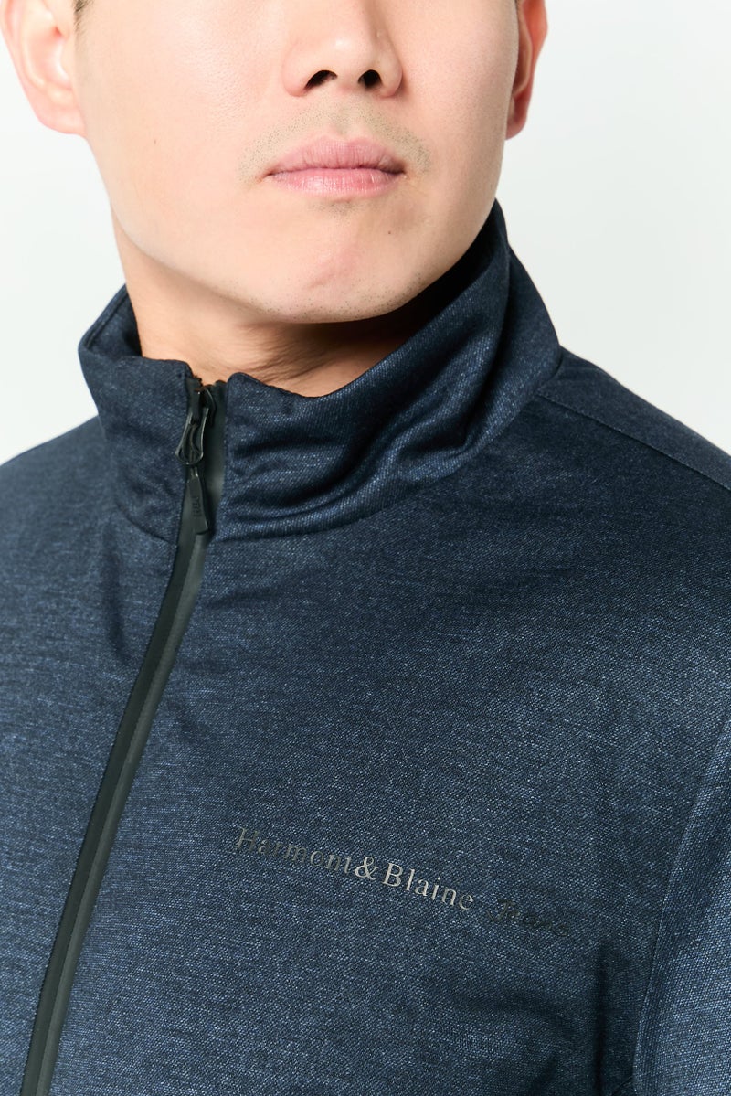 Harmont & Blaine Harmont Blaine Jeans Men Brand Logo Long Sleeve Bomber Jacket, Navy - Image 3