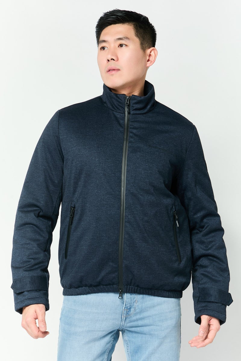 Harmont & Blaine Harmont Blaine Jeans Men Brand Logo Long Sleeve Bomber Jacket, Navy - Image 1