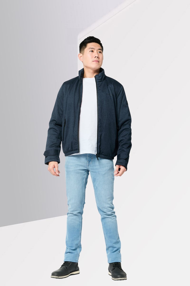 Harmont & Blaine Harmont Blaine Jeans Men Brand Logo Long Sleeve Bomber Jacket, Navy - Image 2