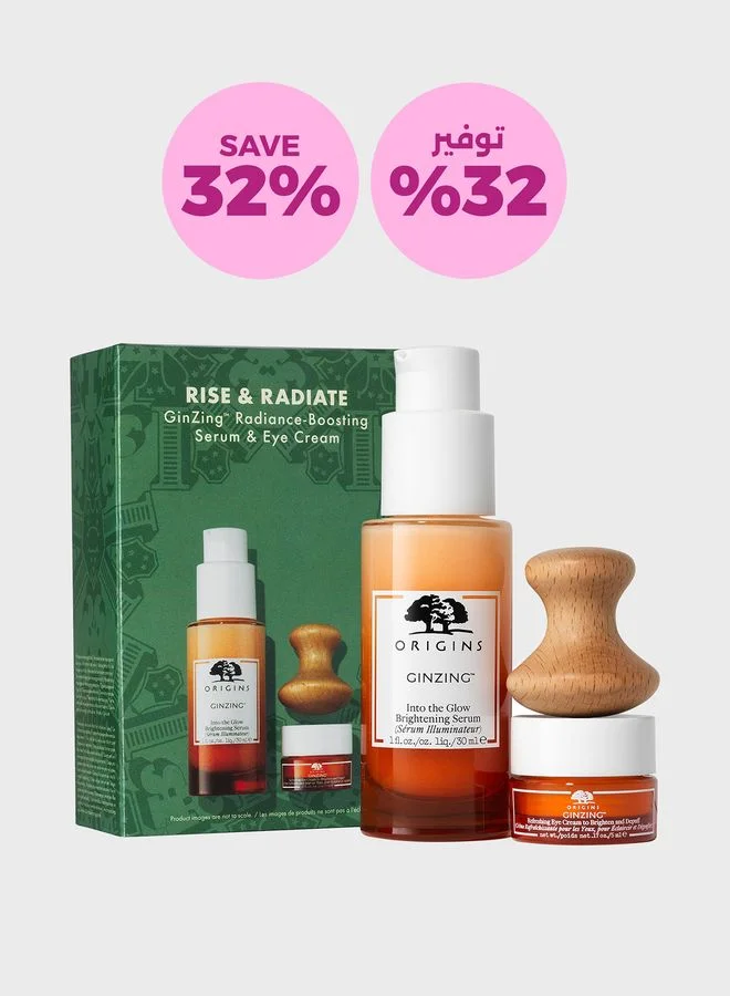 Origins Rise & Radiate Ginzing Radiance-Boosting Serum & Eye Cream, Savings 32%