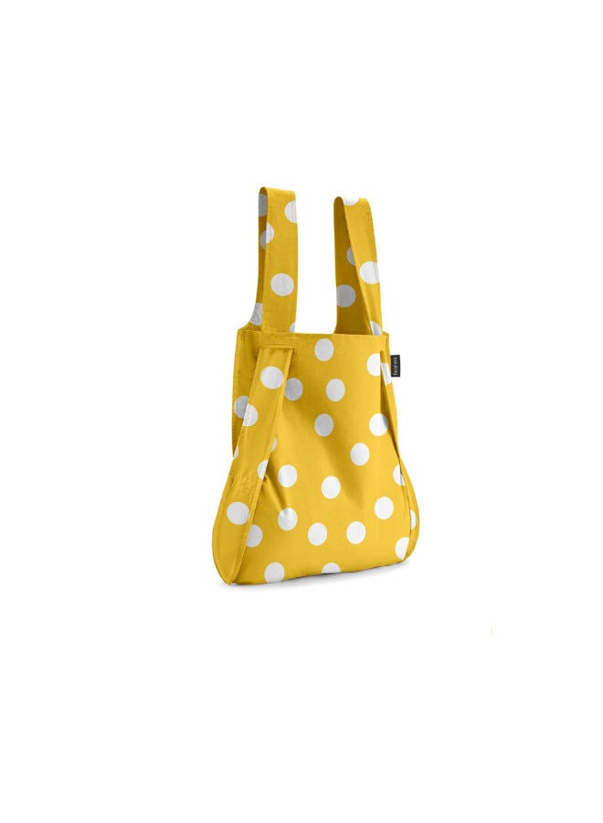 notabag Original Bag | Multi-functional Bag, Turns into BackPack, Spacious, Fashionable, Foldable into Pouch, Washable, Eco-Friendly, Holds up to 15kg, for Daily Use, Shopping Bag - Golden Dots  - Image 1